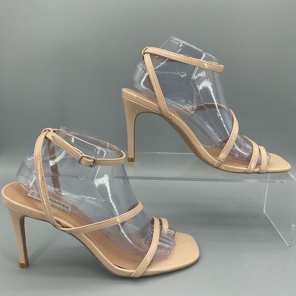 Steve Madden Women’s Cypruss Square Toe Heels Nude Size 9 - Picture 1 of 11